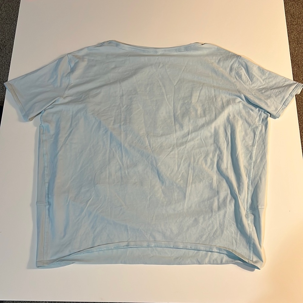 Light Blue Lululemon t-shirt